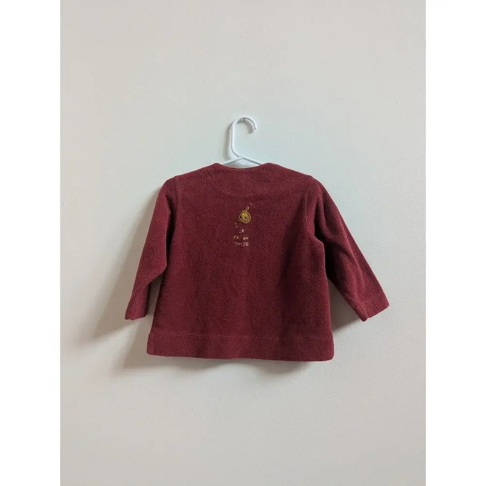 Vtg Y2K Catmini Sweater 18m Red Zip